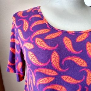 Purple Paisley Perfect Tee 2xl GUC Lularoe